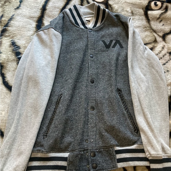 RVCA | Jackets & Coats | Rvca Button Up Letterman Varsity Style